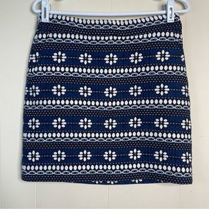 NWT - J. Crew Striped Floral Jacquard Mini Skirt